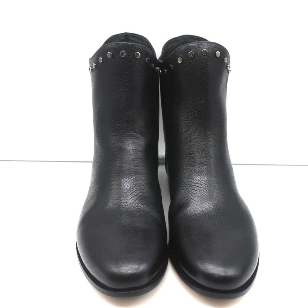 Jimmy Choo Marco Flat Ankle Boots Black Studded Leather Size 37 NEW - Picture 4 of 10